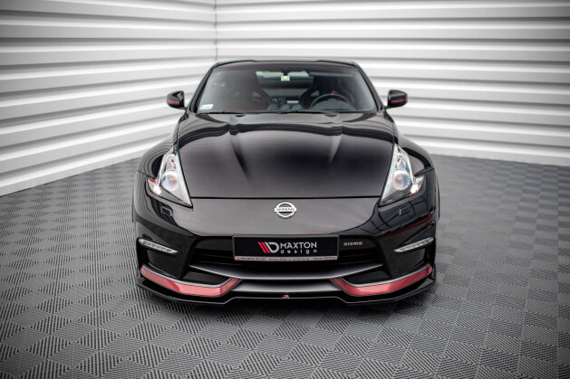 Cup Spoilerlippe Front Ansatz V.3 für Nissan 370Z Nismo FL schwarz Hochglanz