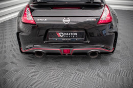 Mittlerer Cup Diffusor Heck Ansatz für Nissan 370Z Nismo Facelift schwarz Hochglanz