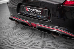 Mittlerer Cup Diffusor Heck Ansatz passend für Nissan 370Z Nismo Facelift schwarz Hochglanz