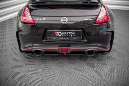 Mittlerer Cup Diffusor Heck Ansatz passend für Nissan 370Z Nismo Facelift schwarz Hochglanz
