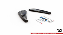 Heck Ansatz Flaps Diffusor für Nissan 370Z Nismo Facelift schwarz Hochglanz