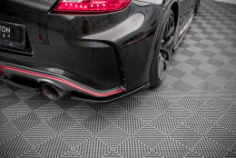 Heck Ansatz Flaps Diffusor passend für Nissan 370Z Nismo Facelift schwarz Hochglanz