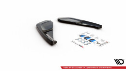 Heck Ansatz Flaps Diffusor passend für Nissan 370Z Nismo Facelift schwarz Hochglanz