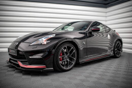 Seitenschweller Ansatz Cup Leisten V.1 passend für Nissan 370Z Nismo Facelift schwarz Hochglanz