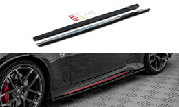 Seitenschweller Ansatz Cup Leisten V.2 passend für Nissan 370Z Nismo Facelift schwarz Hochglanz