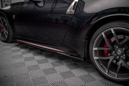 Seitenschweller Ansatz Cup Leisten V.2 passend für Nissan 370Z Nismo Facelift schwarz Hochglanz