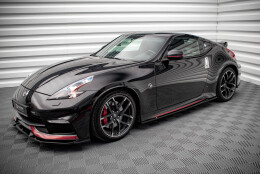 Seitenschweller Ansatz Cup Leisten V.2 passend für Nissan 370Z Nismo Facelift schwarz Hochglanz