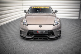 Street Pro Cup Spoilerlippe Front Ansatz für Nissan 370Z Nismo Facelift schwarz