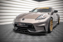 Street Pro Cup Spoilerlippe Front Ansatz passend für Nissan 370Z Nismo Facelift SCHWARZ