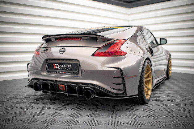 Street Pro Heckschürze Heck Ansatz Diffusor passend für Nissan 370Z Nismo Facelift SCHWARZ