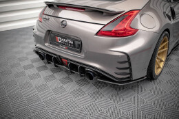 Street Pro Heckschürze Heck Ansatz Diffusor passend für Nissan 370Z Nismo Facelift SCHWARZ