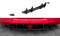 Street Pro Heckschürze Heck Ansatz Diffusor passend für Nissan 370Z Facelift schwarz-rot
