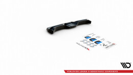 Mittlerer Cup Diffusor Heck Ansatz für Nissan 370Z Facelift schwarz Hochglanz