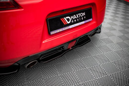 Mittlerer Cup Diffusor Heck Ansatz passend für V.2 Nissan 370Z schwarz Hochglanz