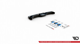 Mittlerer Cup Diffusor Heck Ansatz passend für V.2 Nissan 370Z schwarz Hochglanz