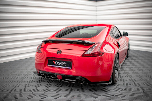 Heck Ansatz Flaps Diffusor V.2 für Nissan 370Z schwarz Hochglanz