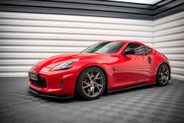 Seitenschweller Ansatz Cup Leisten V.2 passend für Nissan 370Z schwarz Hochglanz