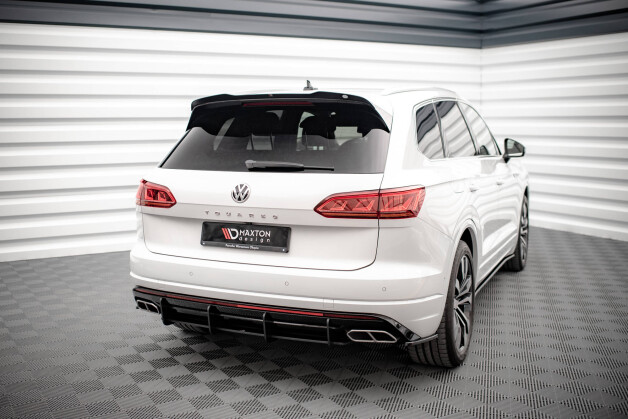 Street Pro Heckschürze Heck Ansatz Diffusor passend für VW Touareg R-Line Mk3 SCHWARZ