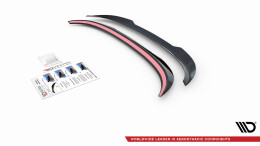 Heck Spoiler Aufsatz Abrisskante V.2 passend für Volvo V70 Mk3 schwarz Hochglanz