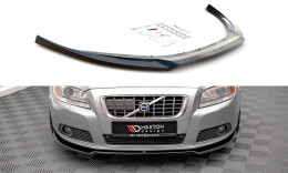 Cup Spoilerlippe Front Ansatz V.2 passend für Volvo V70 Mk3 schwarz Hochglanz