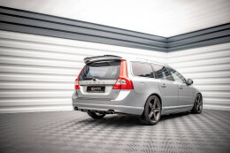 Heck Ansatz Diffusor für Volvo V70 Mk3 schwarz Hochglanz