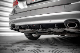 Heck Ansatz Diffusor passend für Volvo V70 Mk3 schwarz Hochglanz