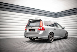 Heck Ansatz Diffusor passend für Volvo V70 Mk3 schwarz Hochglanz