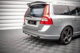 Heck Ansatz Diffusor passend für Volvo V70 Mk3 schwarz Hochglanz