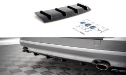 Street+ Heck Ansatz Diffusor passend für Volvo V70 Mk3 schwarz Hochglanz