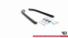 Heck Ansatz Flaps Diffusor passend für Volvo V70 Mk3 schwarz Hochglanz
