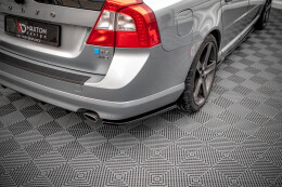 Heck Ansatz Flaps Diffusor für Volvo V70 Mk3 Carbon Look
