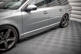 Seitenschweller Ansatz Cup Leisten passend für Volvo V70 Mk3 Carbon Look