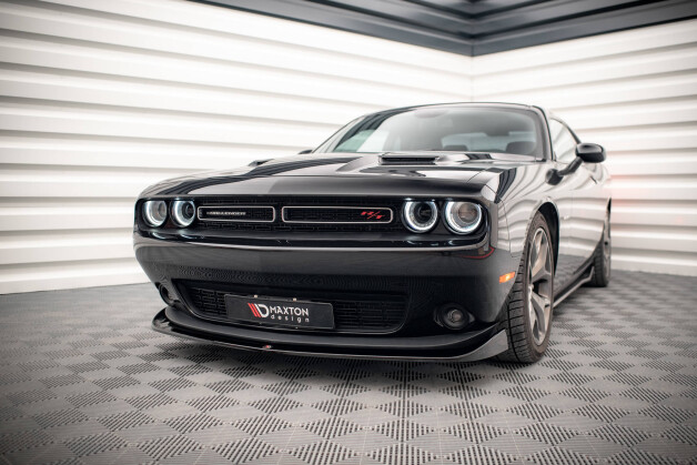 Cup Spoilerlippe Front Ansatz passend für Dodge Challenger RT Mk3 Facelift schwarz Hochglanz