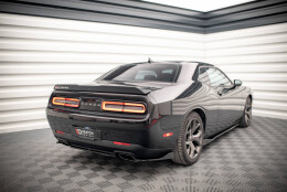 Mittlerer Cup Diffusor Heck Ansatz passend für Dodge Challenger RT / GT Mk3 Facelift schwarz Hochglanz