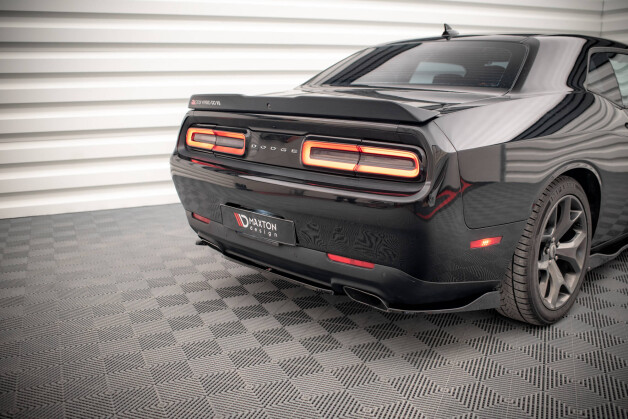 Street+ Heck Ansatz Flaps passend für Dodge Challenger GT Mk3 FL schwarz Hochglanz