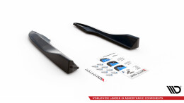 Heck Ansatz Flaps Diffusor passend für Dodge Challenger RT / GT Mk3 Facelift schwarz Hochglanz