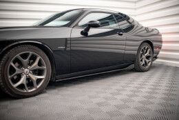Seitenschweller Ansatz Cup Leisten passend für Dodge Challenger RT / GT Mk3 Facelift schwarz Hochglanz