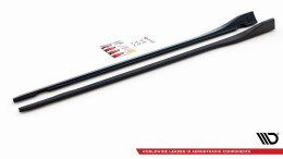 Seitenschweller Ansatz Cup Leisten passend für Dodge Challenger RT / GT Mk3 Facelift schwarz Hochglanz