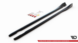 Seitenschweller Ansatz Cup Leisten passend für Dodge Challenger RT / GT Mk3 Facelift schwarz Hochglanz