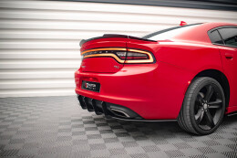 Street Pro Heckschürze Heck Ansatz Diffusor für Dodge Charger RT Mk7 Facelift rot