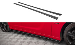 Street Pro Seitenschweller Ansatz Cup Leisten passend für Dodge Charger RT Mk7 Facelift SCHWARZ