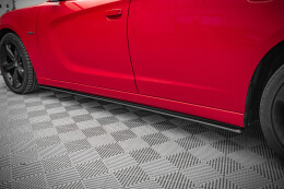 Street Pro Seitenschweller Ansatz Cup Leisten für Dodge Charger RT Mk7 Facelift ROT