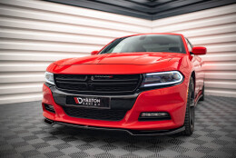 Street+ Spoilerlippe Front Ansatz V.2 passend für Dodge Charger RT Mk7 FL schwarz Hochglanz