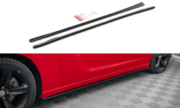 Seitenschweller Ansatz Cup Leisten passend für Dodge Charger RT Mk7 Facelift schwarz Hochglanz