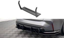 Street Pro Heckschürze Heck Ansatz Diffusor passend für BMW M3 G80 schwarz-rot