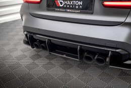 Street Pro Heckschürze Heck Ansatz Diffusor passend für BMW M3 G80 schwarz-rot
