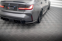 Heck Ansatz Flaps Diffusor V.1 passend für BMW M3 Limousine / Touring G80 / G81 schwarz Hochglanz