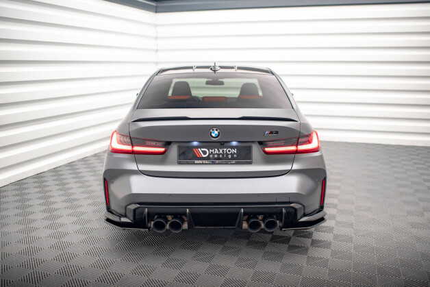 Heck Ansatz Flaps Diffusor V.2 passend für BMW M3 Limousine / Touring G80 / G81 schwarz Hochglanz