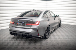 Heck Ansatz Flaps Diffusor V.2 passend für BMW M3 Limousine / Touring G80 / G81 schwarz Hochglanz