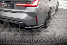 Heck Ansatz Flaps Diffusor V.2 passend für BMW M3 Limousine / Touring G80 / G81 schwarz Hochglanz